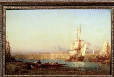 ボスポラス海峡（ボスポラス海峡）。 フェリックス フランソワ ジエム (1821-1911) の絵画。 キャンバスに油彩、65 x 105 cm。 19世紀フランスの芸術。 プーシキン美術館、モスクワ。
