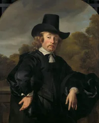 Roelof Meulenaer の肖像 Roelof Meulenaer (1618/19-1691)。 アントワープ ルートのアムステルダム マーカンタイル クーリエまたはポストマスター
