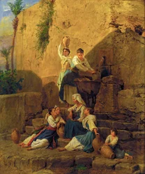 Am Brunnen in Taormina - タオルミーナの噴水にて