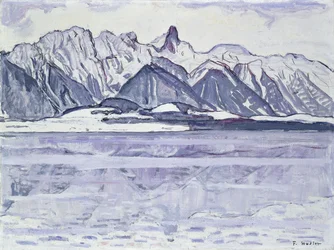 雪で覆われたストックホルン、1913-1914