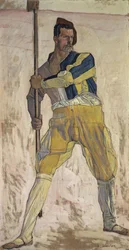 ハルバードの戦士、1898年頃