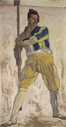 ハルバードを持つ戦士、c。 1898年。