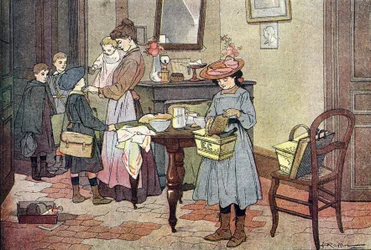 学校への出発、Imagier de l