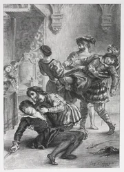 ハムレット：ハムレットの死、1843年。