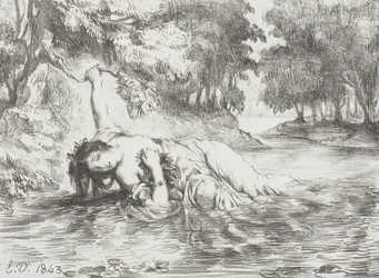 オフィーリアの死、1843年