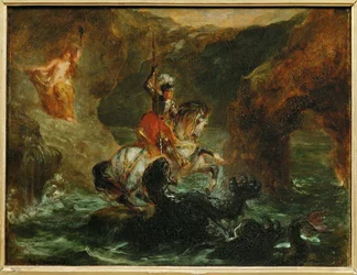 Saint Georges combattant le dragon, aussi Persee delivrant Andromede - ドラゴンと戦う聖ジョージ...