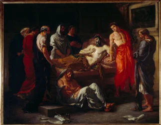 マルク・オーレルの死（121-180年）。ウジェーヌ・ドラクロワ（1798-1863）の絵画