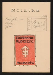 Exlibris Ferdynanda Ruszczyca - Entwurf