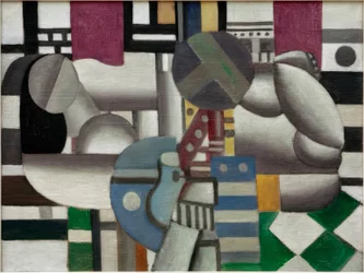女性と静物画