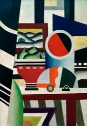 果物の盛り合わせの静物画