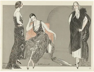 Gazette du Bon Ton、1920 年 - No. 7、Croquis Pl. XXXV: Doeuillet (オブジェクトのタイトル)