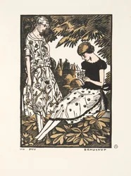 ファッションプレートのコレクションからのリトル、ロット、1920（ステンシルプリント）