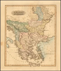 1823年、フィールディング・ルーカス・ジュニアによるヨーロッパのトルコ地図