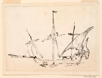 素描、帆船、1770-1800年