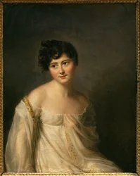 ジュリエット・レカミエ（1777-1849）（マダム・レカミエ）の肖像。フィルミン・マッソ（1766-1849）作、油彩・カンヴァス、1807年頃の作品。フランス美術