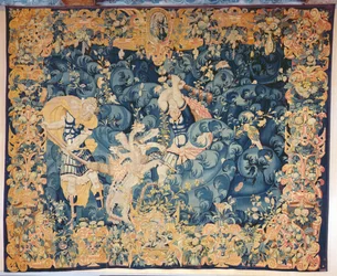 Hercules and the Lernaean Hydra、Audenarde Workshop（ウール＆シルクタペストリー）