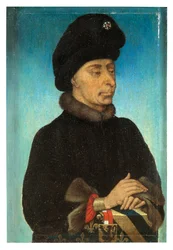 John The Fearless, duque da Borgonha (óleo no painel)