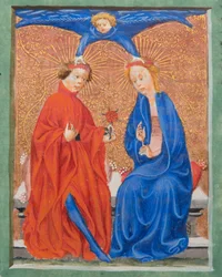 MS Gen1111 f.210セントセシリアとセントバレリアン、ジェームズデヴォラジーン作の黄金伝説、c.1405-10