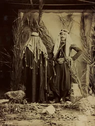アルバムDamas et Baalbek：伝統的な服を着たシリアのカップル