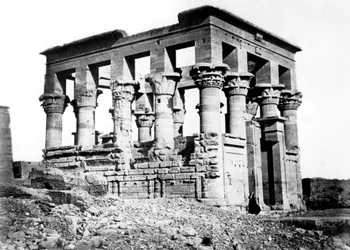 フィラエ、ヌビア、エジプト、1878年にトラヤヌスのキオスク
