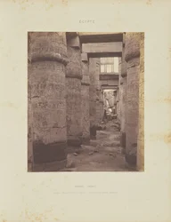 カルナック（テーベ）宮殿 - Hypostyle Hall - K地点からの横断面図
