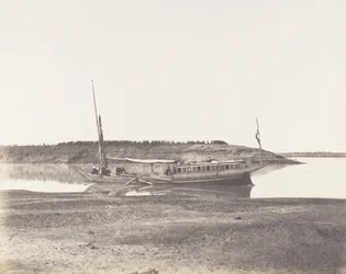 Louksor、Petit Bras du Nile - Voyageurs Barque、1851-52、1853-54 に印刷。