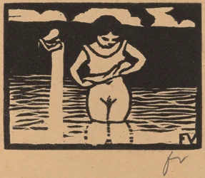 シュミーズを持ち上げる少女、1893年。