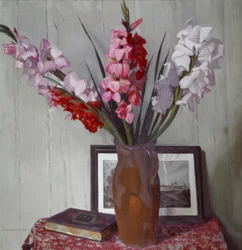 グラジオラスのある静物