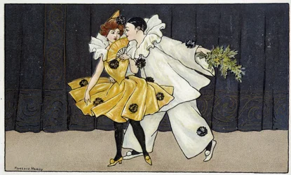 Pierrot and Colombine - dess. by Florence Hardy, deb.20世紀