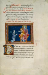 王座に就いた聖母と幼子および寄贈者（Cod.Pluteo XVII.3, c. 155