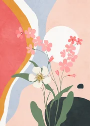 抽象的なピンクの花