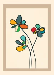 カラフルな抽象的な花