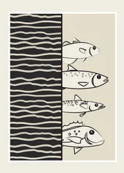 泳ぐ魚のイラスト