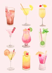鮮やかな夏のカクテル