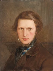 ブラウンコートの自画像、c。 1844