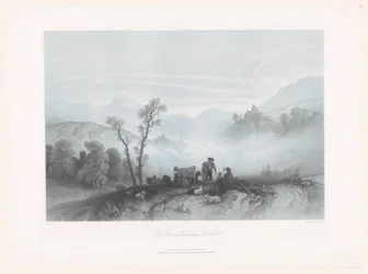 霧の谷で牛や羊と羊飼い Le Brouillard dans la Vallée (オブジェクトのタイトル)