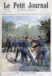 1898年にドイツの兵士とバイエルン将校の間の喧嘩