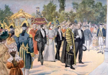 1895年にフランスのボルドーを訪れたロンドン市長