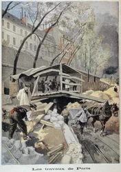 パリの建築現場 - 1899年5月14日付「Le petit journal」にて