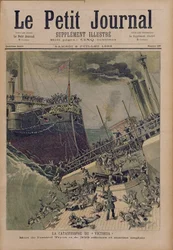 1893年7月8日の「ルプチジャーナル」のイラスト、「ビクトリア」、タイロン提督の死と359人の将校とイギリスの船員の事故