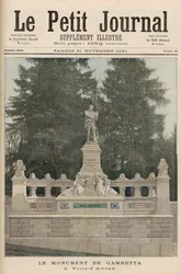 1891年11月21日、「Le Petit Journal」より、ヴィルダヴレーでのガンベッタの記念碑