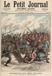 1891年5月2日の「ルプチジャーナル」からのマニプールの戦い（カラー彫刻）