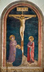 Le Calvaire avec saint Dominique - 聖ドミニクと磔刑フレスコ画 ...