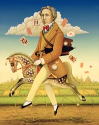 ルイス・キャロル（1832-98）2001（パネルにオイルとテンペラ）