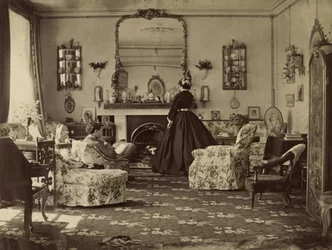 部屋のインテリア、c。 1862年。