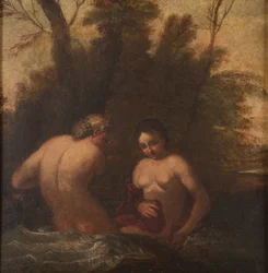 Zwei badende Nymphen