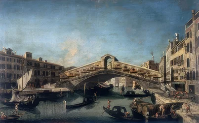 リアルト橋。 Ca 1735-1740