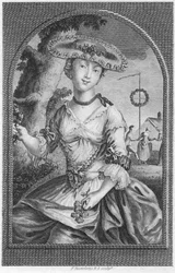 若い女性、c1740-1810。