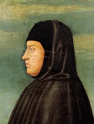 ペトラルカの肖像 (Francesco Petrarca) (1304-74) (パネルに油彩)