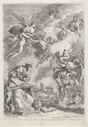 聖グレゴリオ大王と聖ヒエロニムスが煉獄で魂のために祈る Molte Anime del Purgatorio portate dagli Angeli in Cielo per le pregiere di S. Gregorio I. Pontefice Romano (オブジェクトのタイトル)